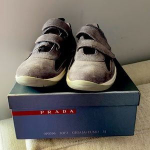 Prada boys sneakers Camouflage 31 gray shoes